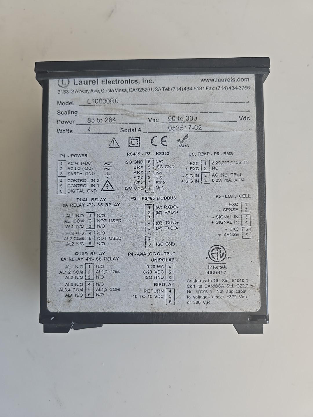 Laurel Electronics L10000R0