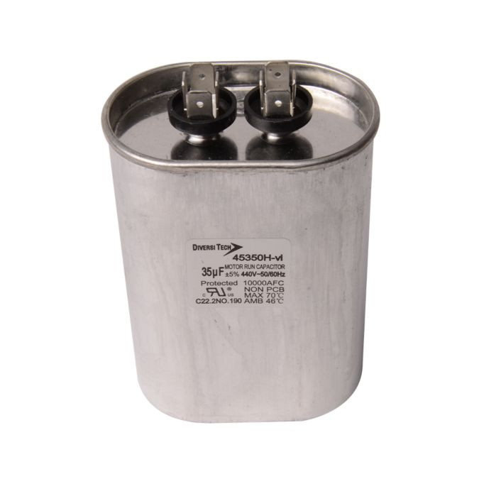 DiversiTech 45350HU – Motor Run Capacitor Oval, 35 MFD, 370/440