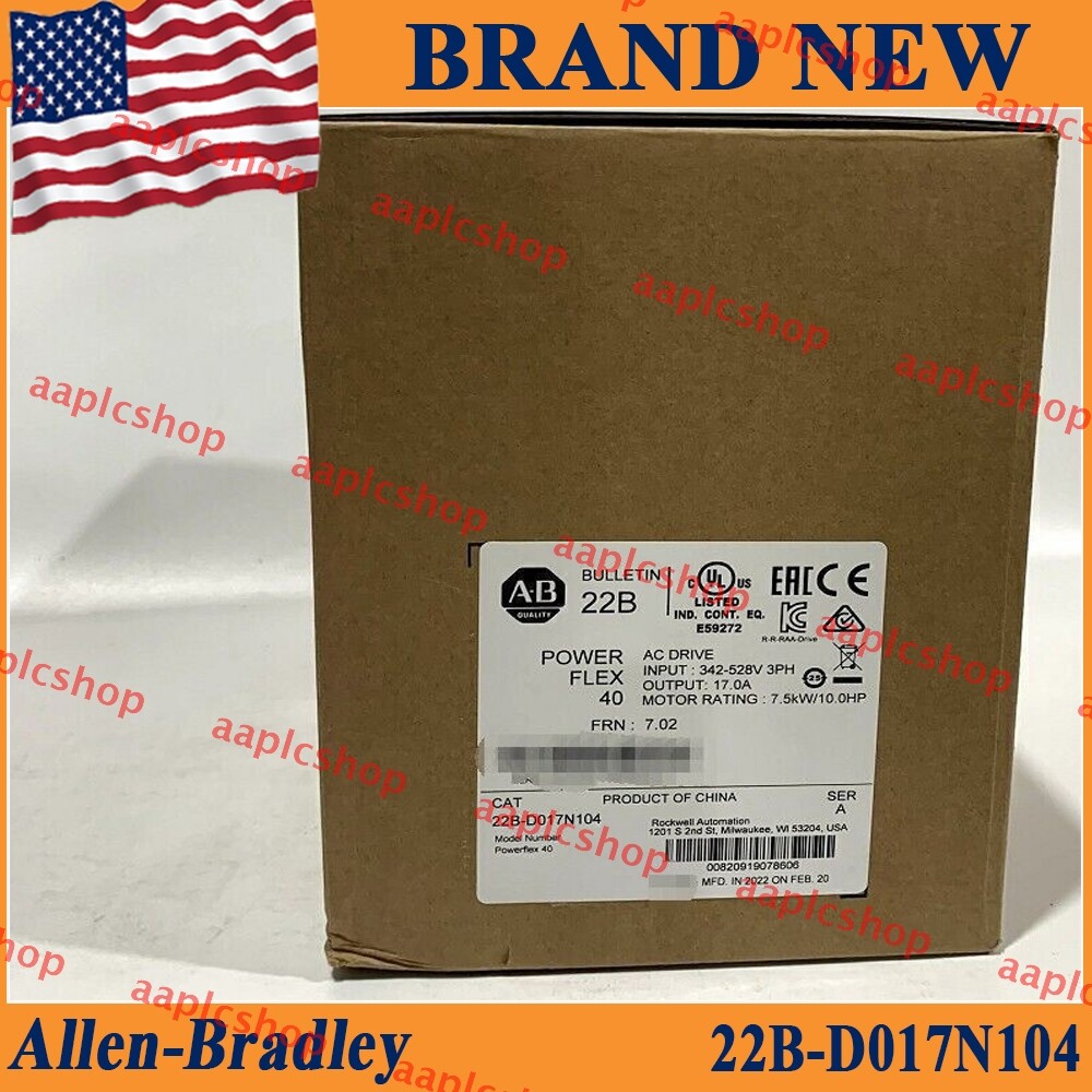 Allen Bradley 22B-D017N104 PowerFlex 40 7.5kW 10HP AC Drive NEW 22B D017N104
