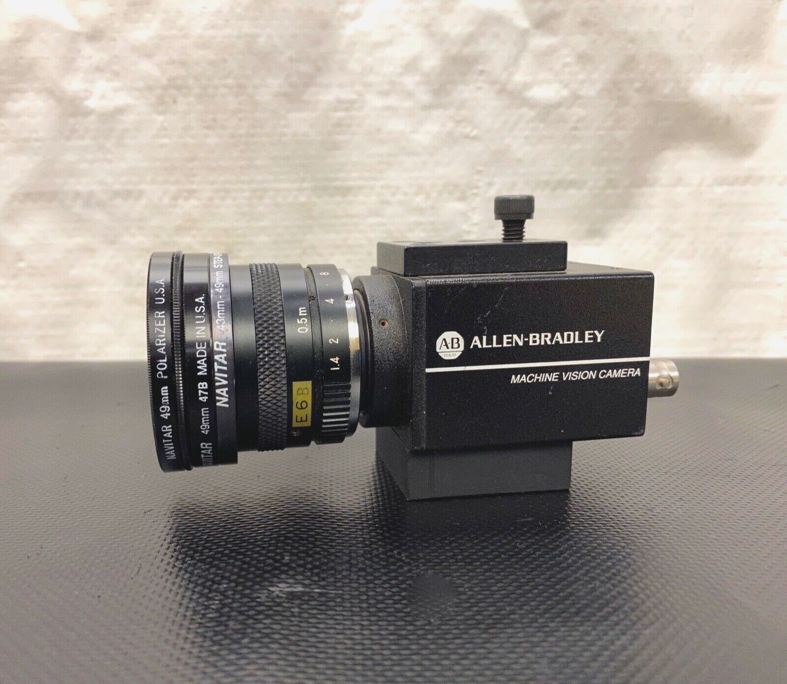 Allen Bradley 2801-YF Camera w/ Navitar 25mm F1.4, 49mm 47B, 49mm Polarizer Lens