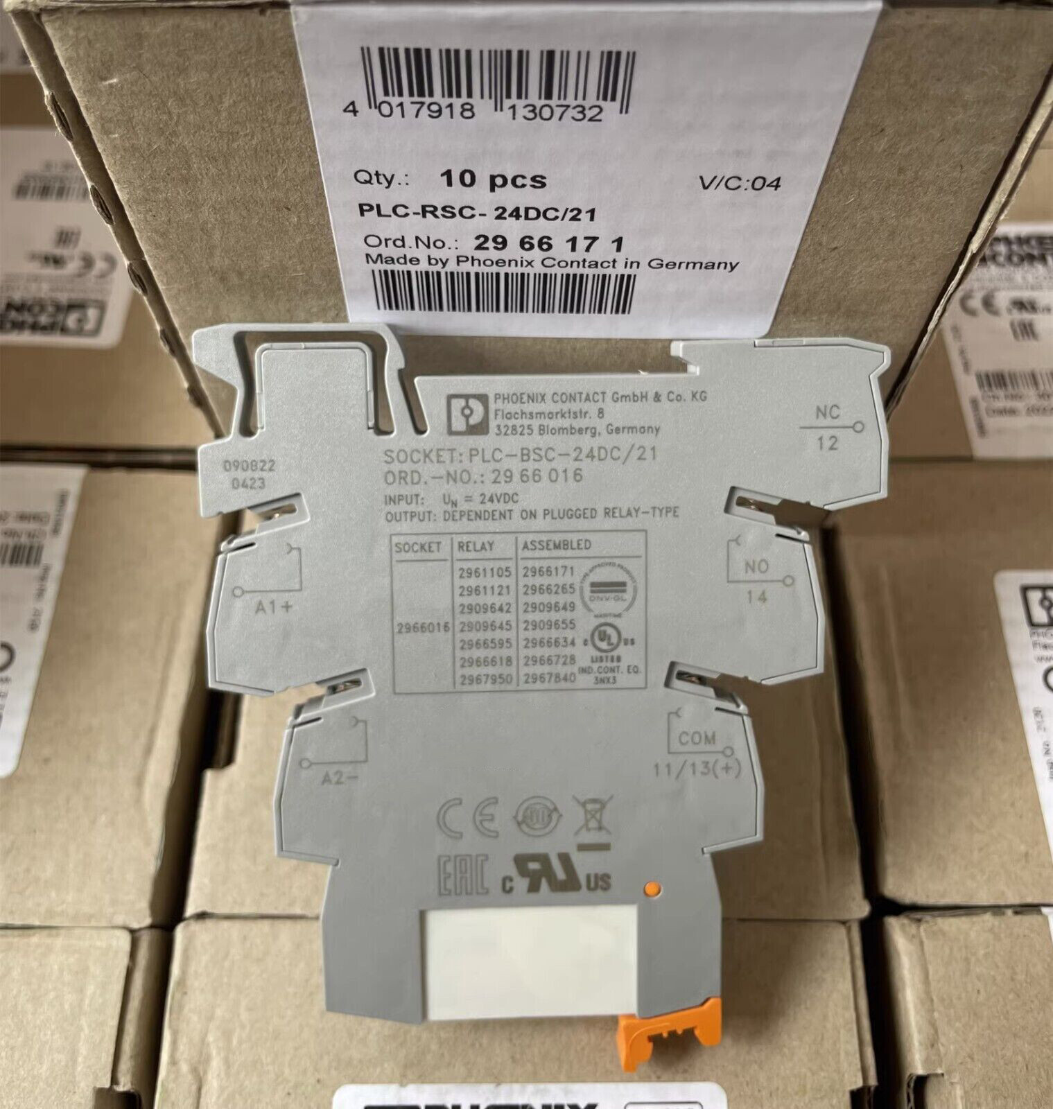 10PCS/BOX NEW PLC-RSC-24DC/21 2966171 Relay #DW /