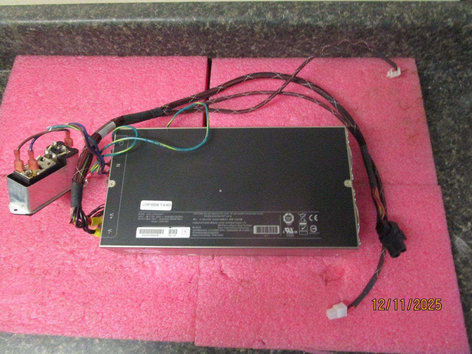NEW Opened Box Emerson Power Supply LCM1500W-T-4-403 with Schurter ABTWF-150C0