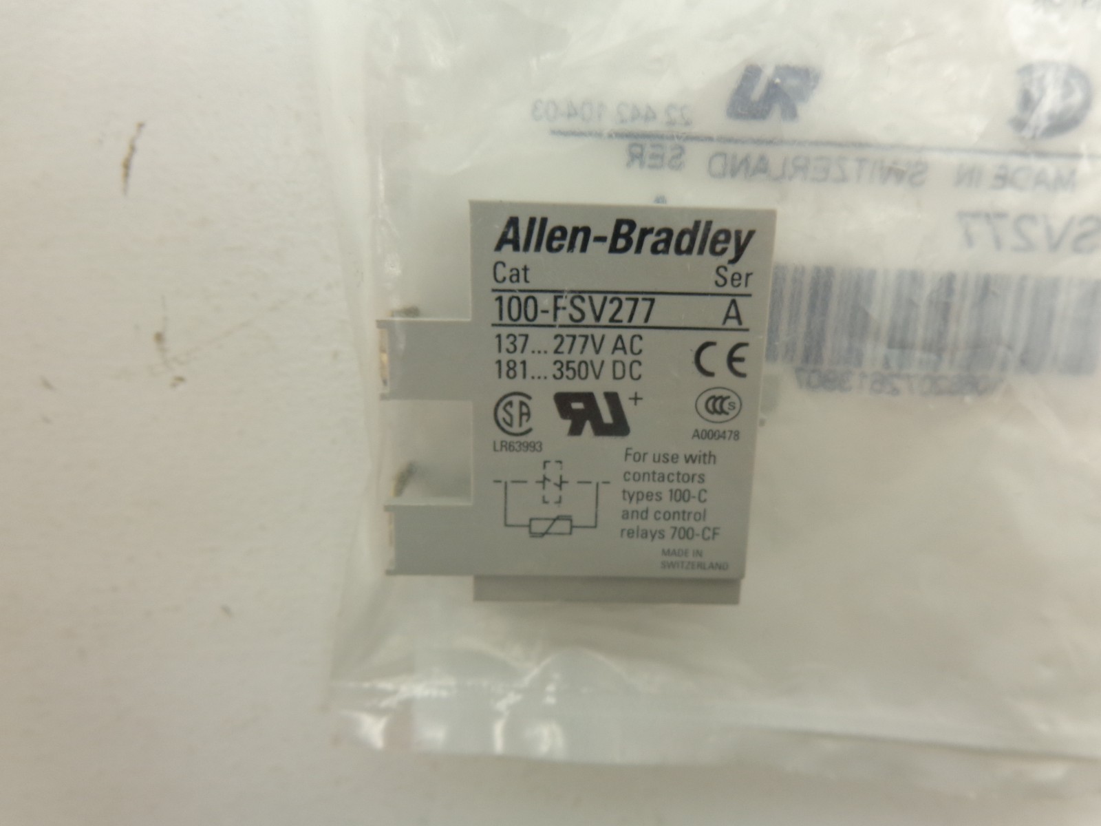 Allen-Bradley Surge Suppressor Varistor 100-FSV277