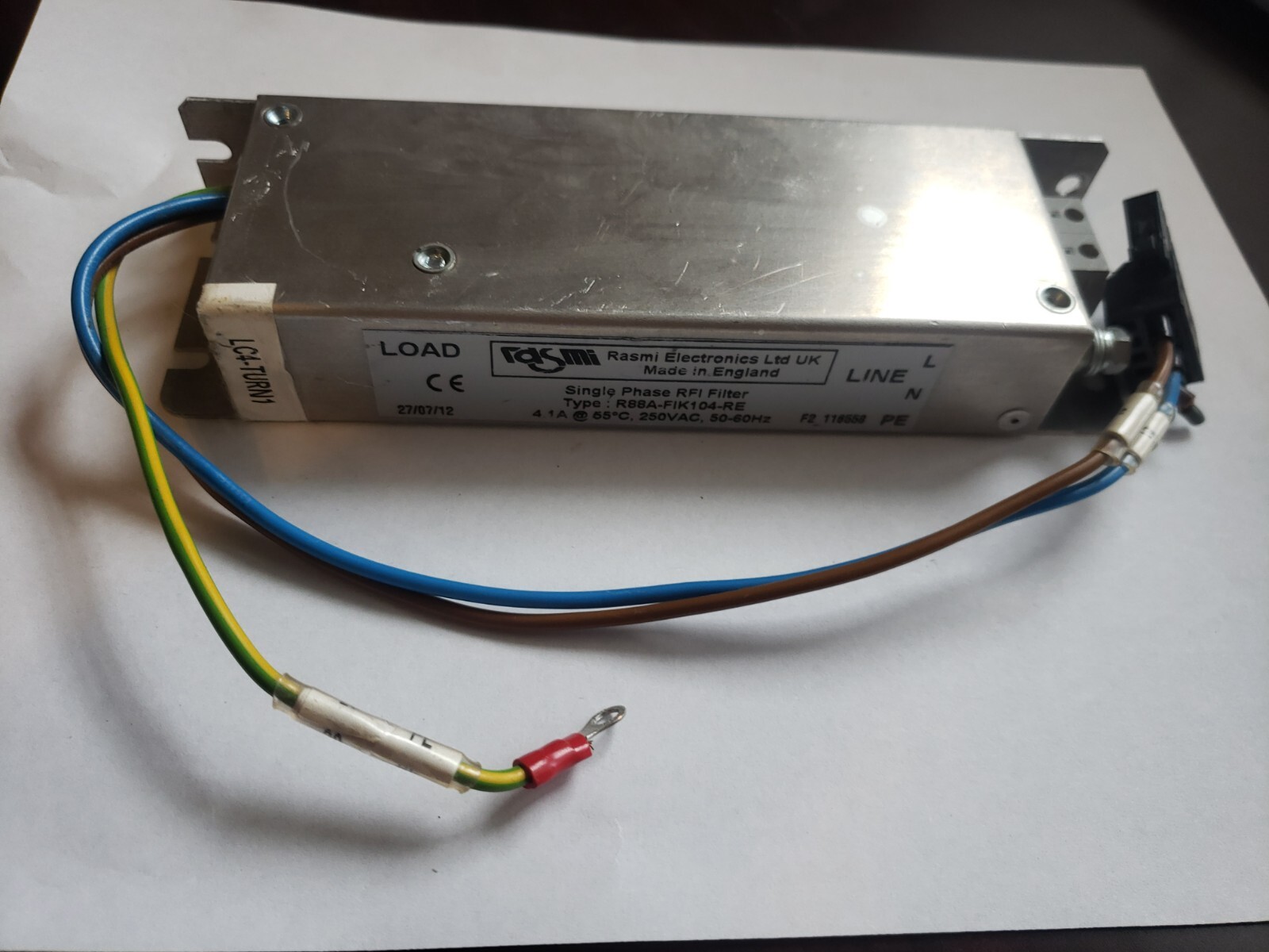 Rasmi R88A-FIK104-RE Single Phase RFI Filter (LOC. Cab1)