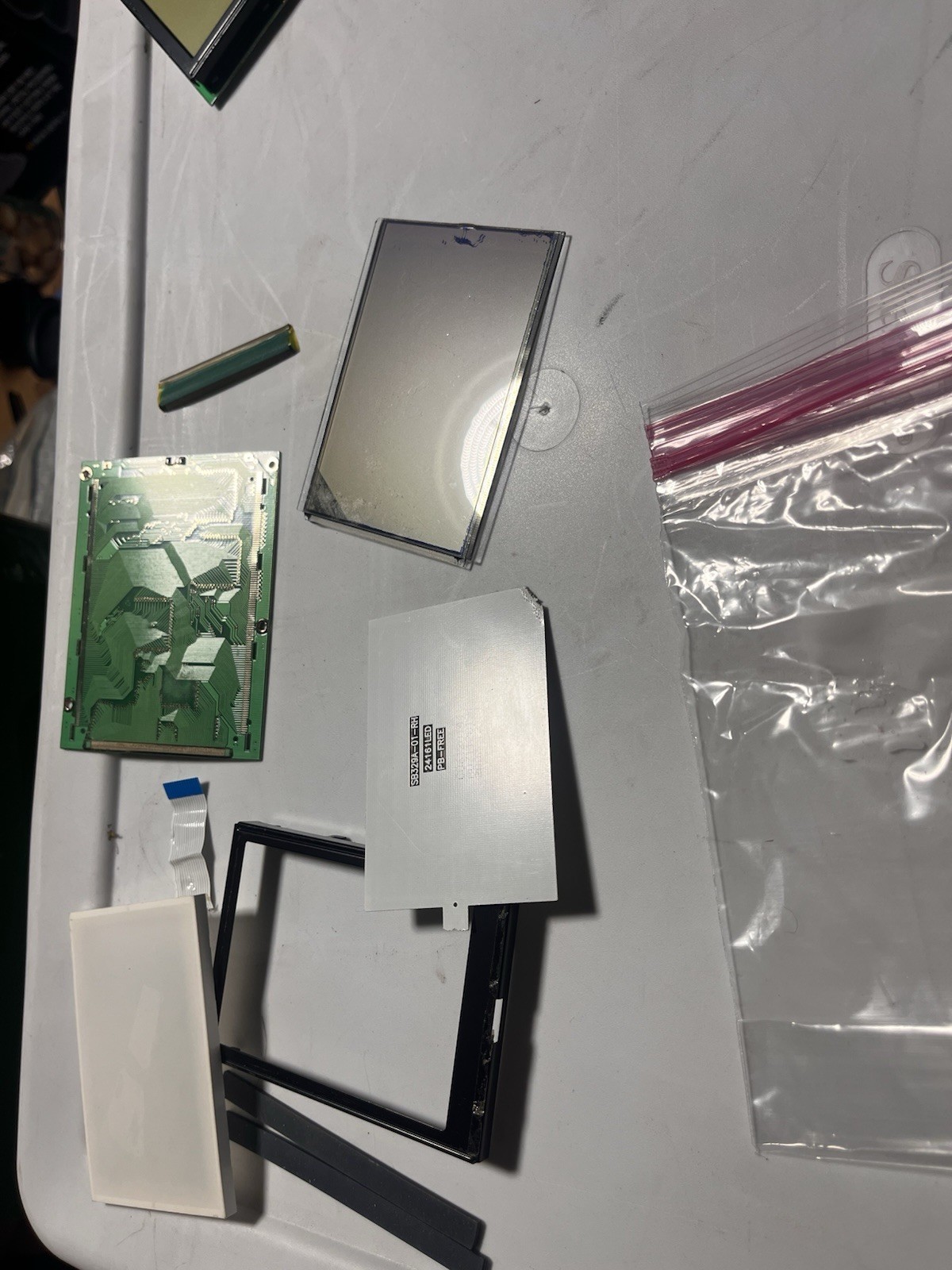 Vintage TFT Display Panel assembly with PCB board, gold plated display backplane