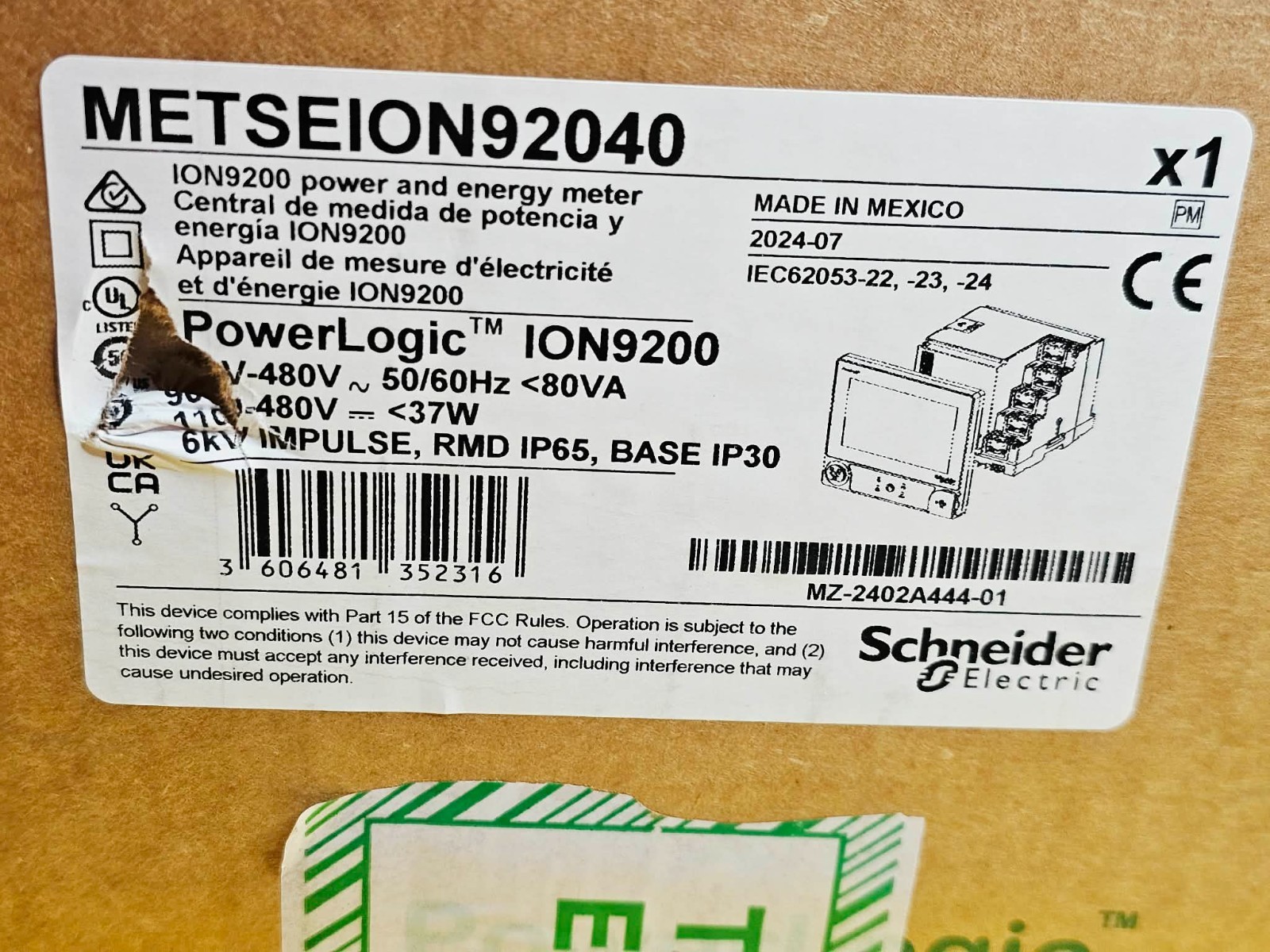 ⚡BRAND NEW⚡SEALED⚡SCHNEIDER METSEION92040⚡ION9000⚡POWERLOGIC⚡ENERGY POWER METER