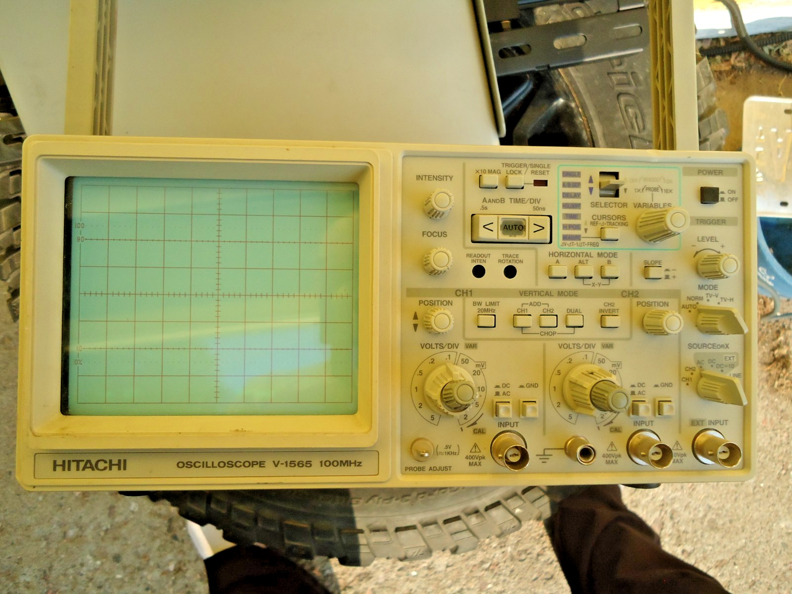 🚨HITACHI V-1565 Dual Trace Oscilloscope 100MHz