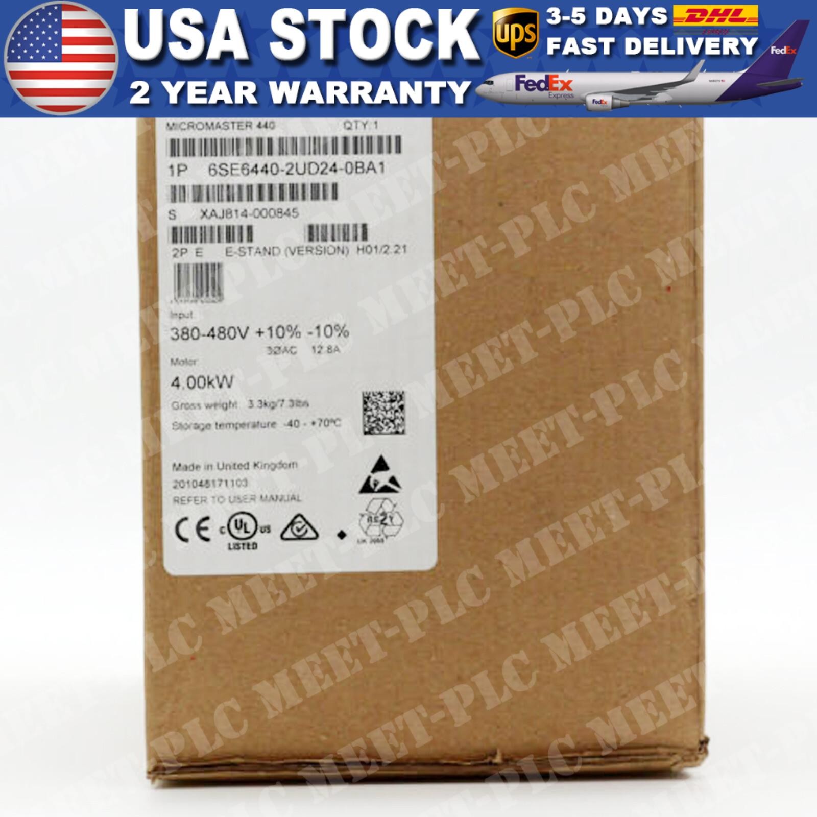 New Siemens 6SE6440-2UD24-0BA1 6SE6 440-2UD24-0BA1 MICROMASTER440 without filter