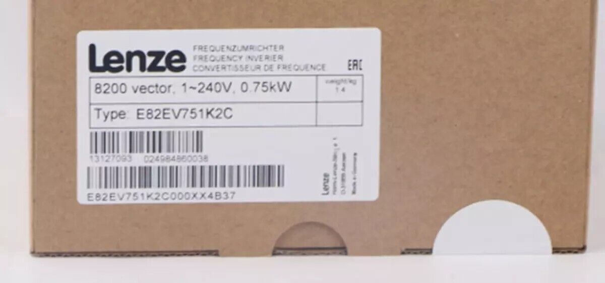 E82EV751_2C NEW LENZE E82EV751K2C 8200 Vector 0.75kW INVERTER #F