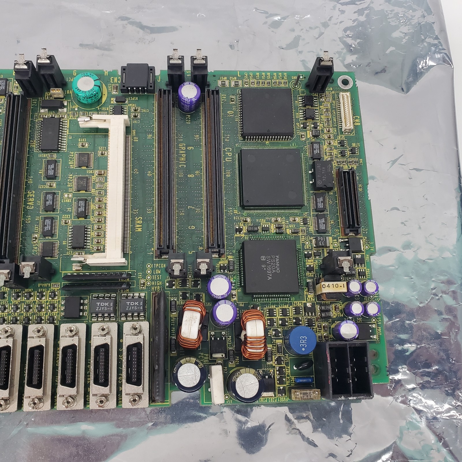 Fanuc Motherboard A20B-8100-0130/17G For Parts Or Repair