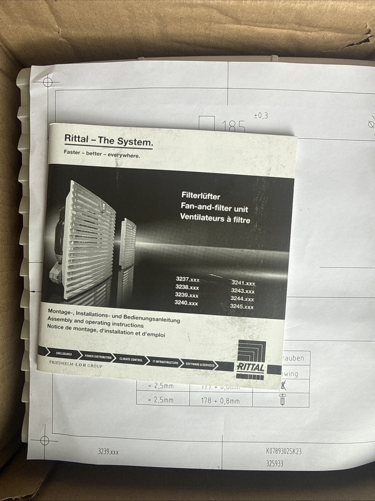 RITTAL 3239110 SK Filter fan SK 3239.110