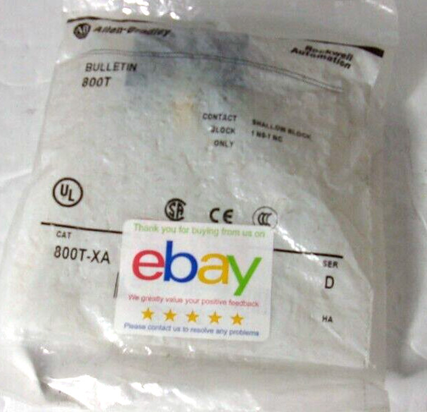 Allen Bradley 800T-XA Contact Shallow Block D Series, New