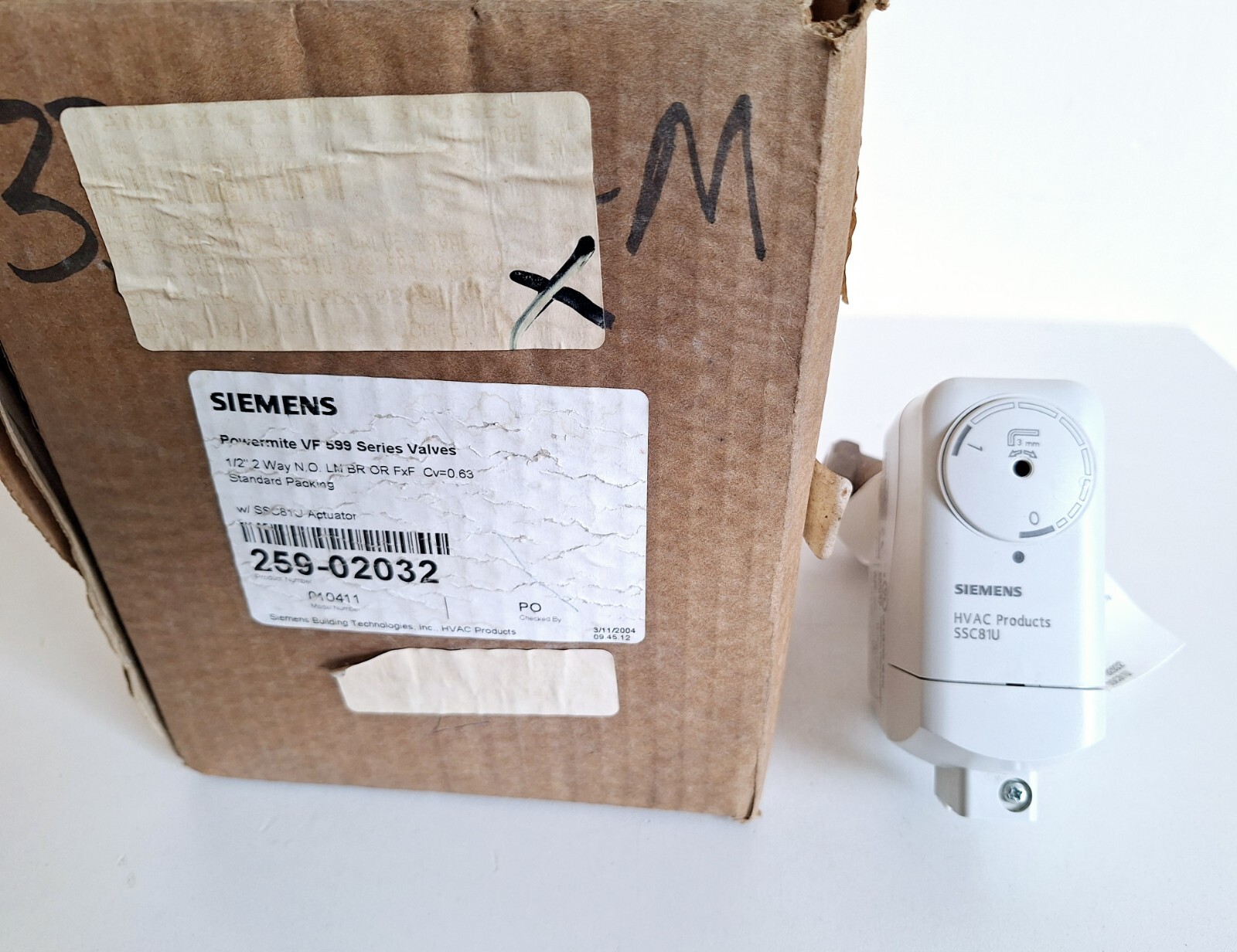 Siemens 259-02032 / SSC81U Powermite VF 599 Series Valve with SSC81U Actuator