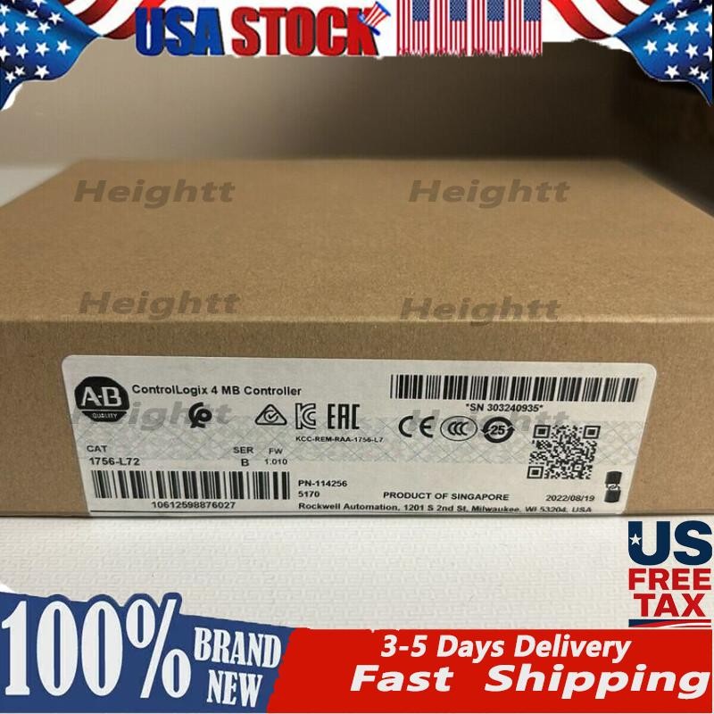 New Factory Sealed Allen-Bradley 1756-L72 SER B ControlLogix 4MB Controller