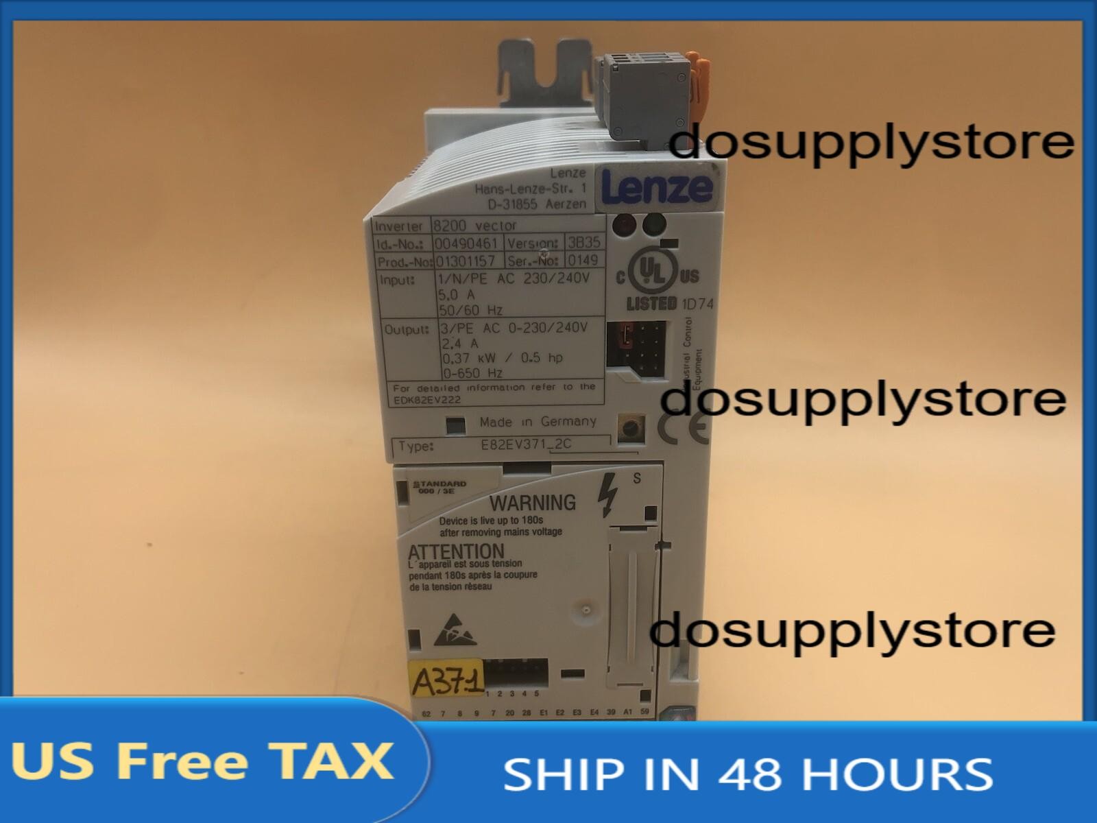 LENZE E82EV371_2C 8200 VECTOR INVERTER 0.37kW/0.5hp – 2.4A E82EV3712C-