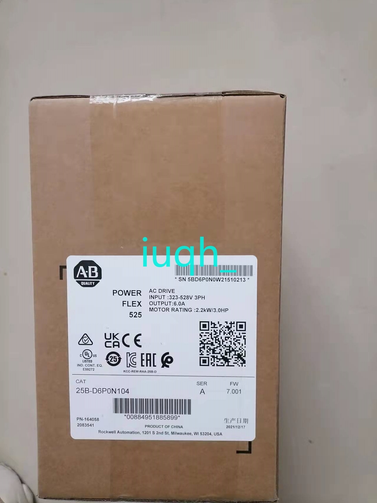 one piece 25BD6P0N104 25B-D6P0N104 PowerFlex 525 AC Drive 6A/3HP/2.2kW