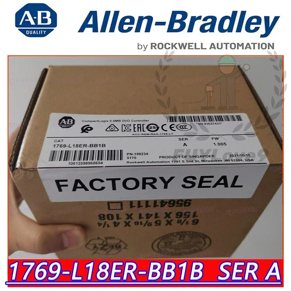 100% NEW AB 1769-L18ER-BB1B SER A CompactLogix 0.5MB DI/O Controller