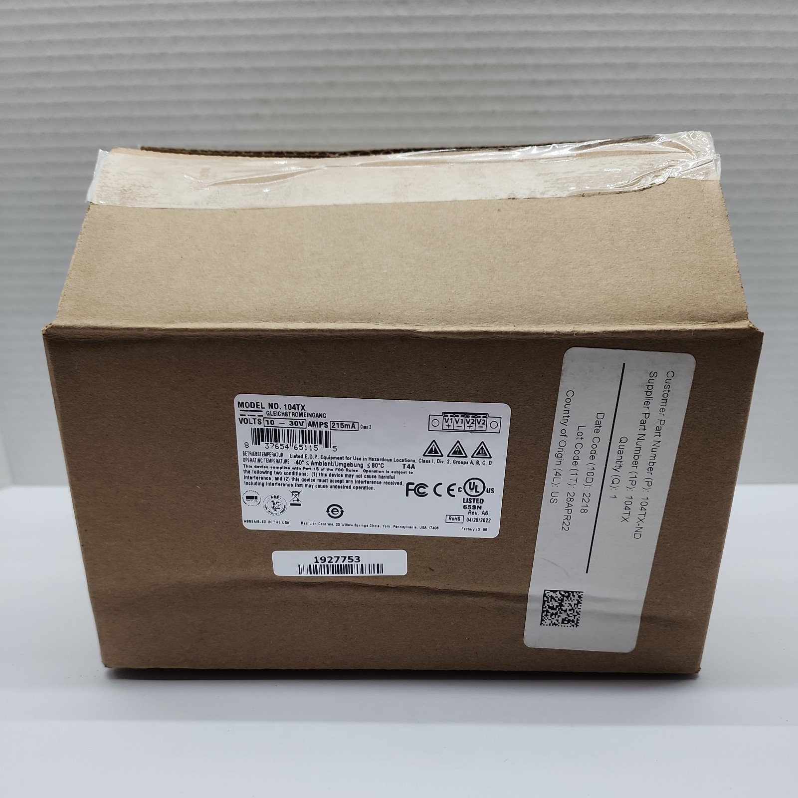Sealed New In box Red Lion N-TRON 104TX Network Switch