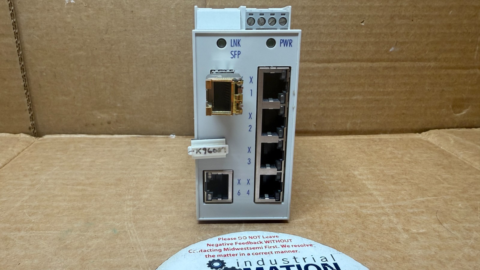 BAUMER GigE 1108794 POWER SWITCH EXTENDED 6 PORT S/N: 0029023216 SHIPS SAME DAY