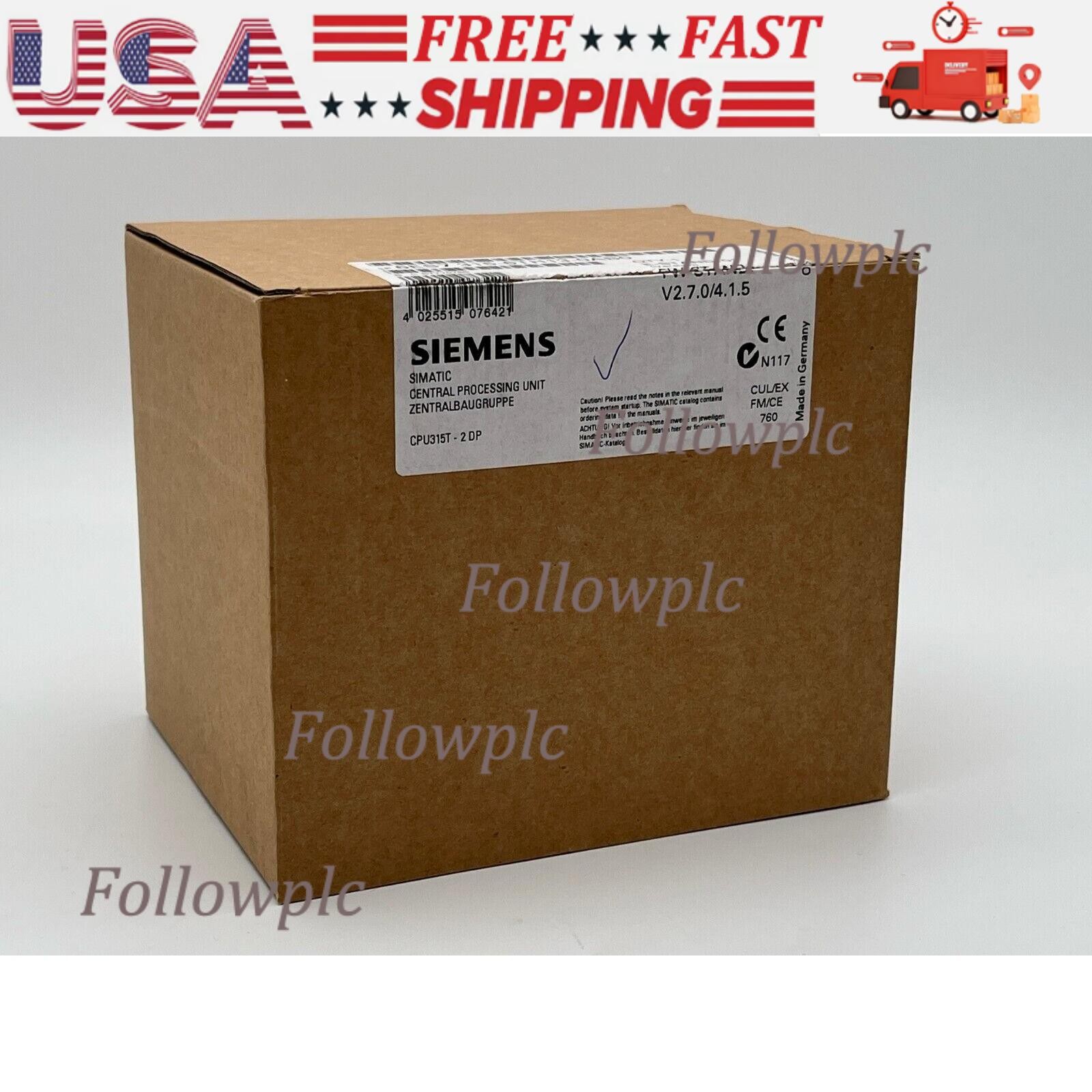 NewSiemens 6ES7315-6TH13-0AB0 6ES7 315-6TH13-0AB0 SIMATIC S7-300 CPU 315T-2 DP