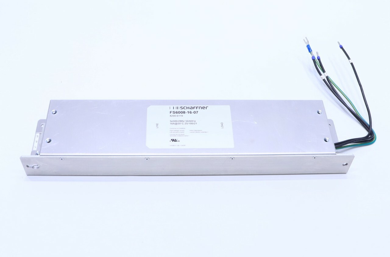 SCHAFFNER FS6008-16-07 RFI FILTER 16 AMP 3 PHASE 480 V AC 50/60HZ