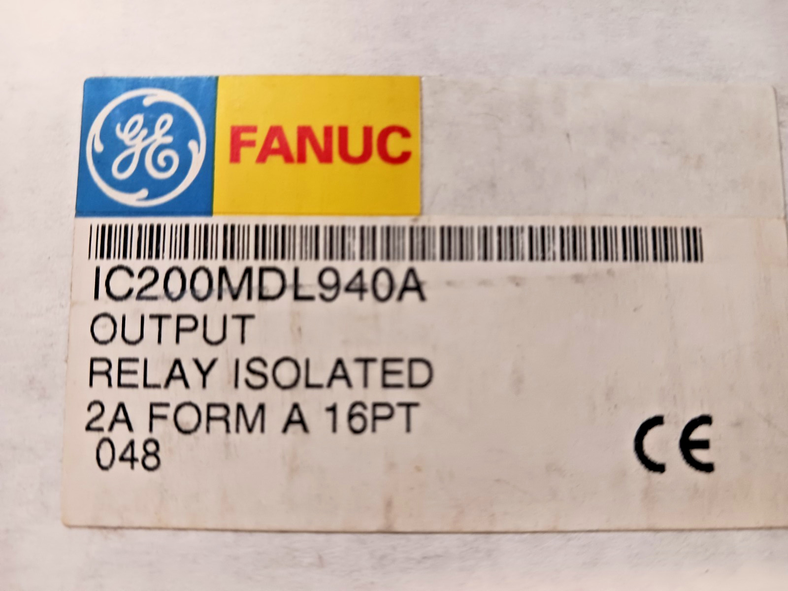 GE FANUC IC200MDL940A OUTPUT RELAY MODULE