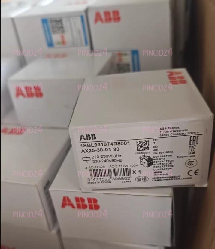 1PCS New ABB AC220V AX25-30-01-80 Contactor 1SBL931074R8001 Fast Shipping