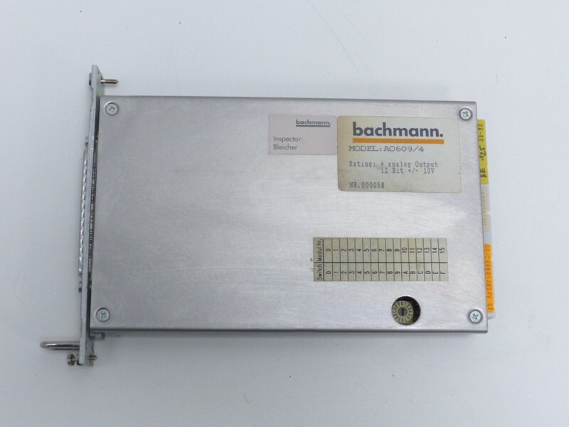 Bachmann A0609/4 4 Analog Output 12 Bit +/* 10V Excellent Condition