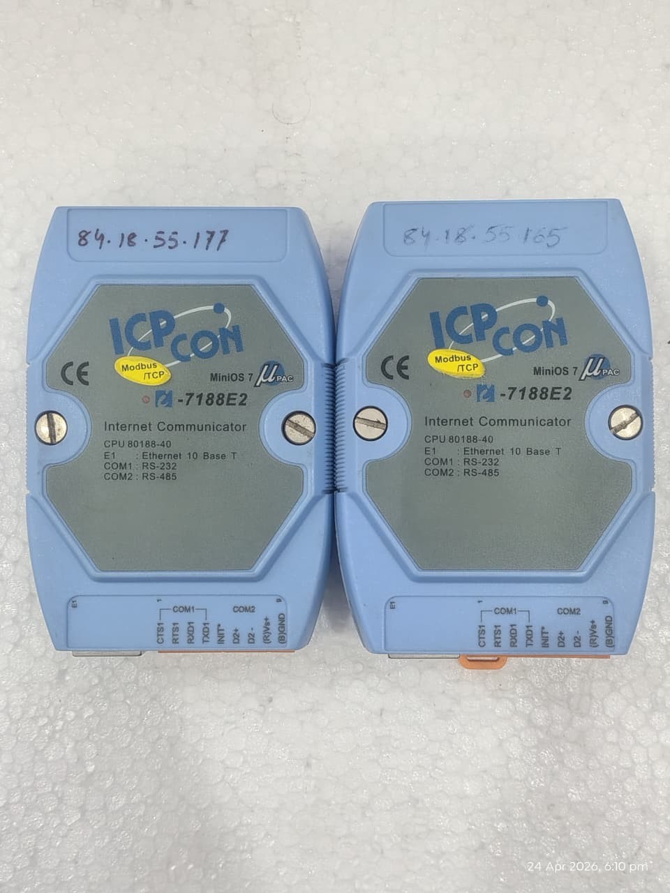 Sel For Parts Broken Lot of 2Piece Icp Con I-7188e2 Internet Embedded Controller