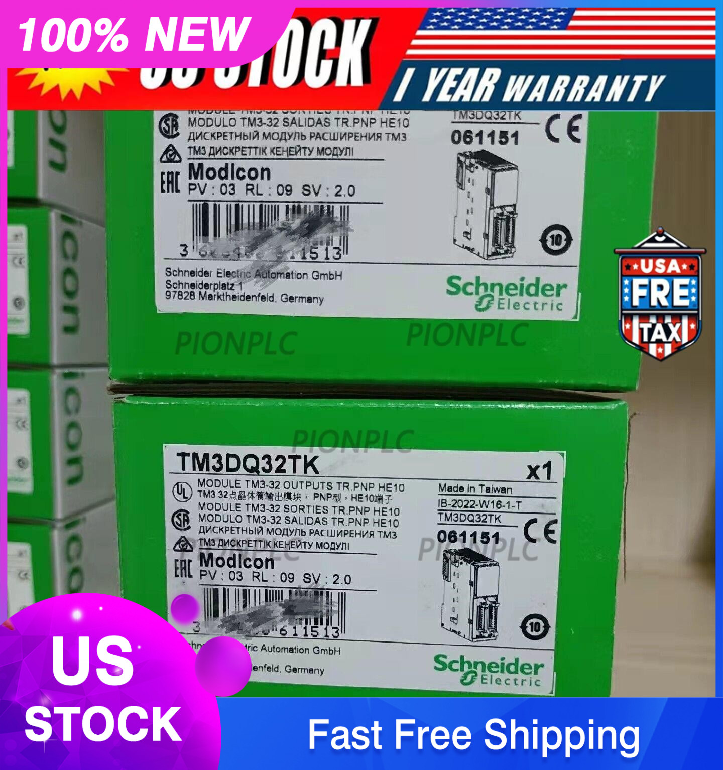 1pcs Schneider TM3DQ32TK discrete output module
