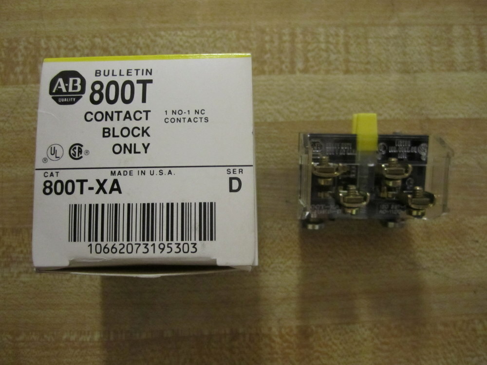 Allen Bradley 800T-XA Contact Block 800TXA Ser D (Pack of 3)