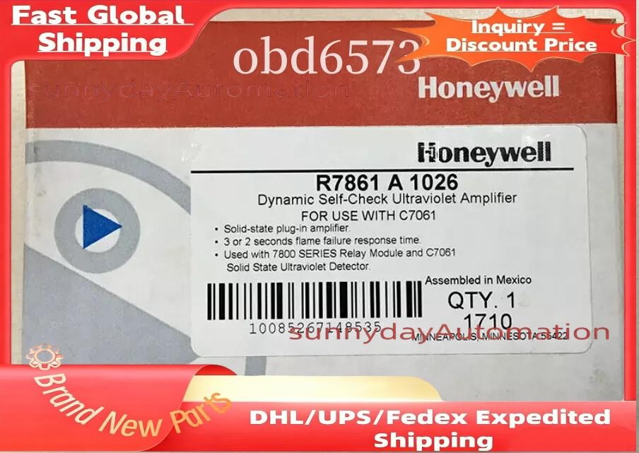 1 year warranty express NEW Honeywell R7861A1026 UV flame amplifier R7861 A 1026