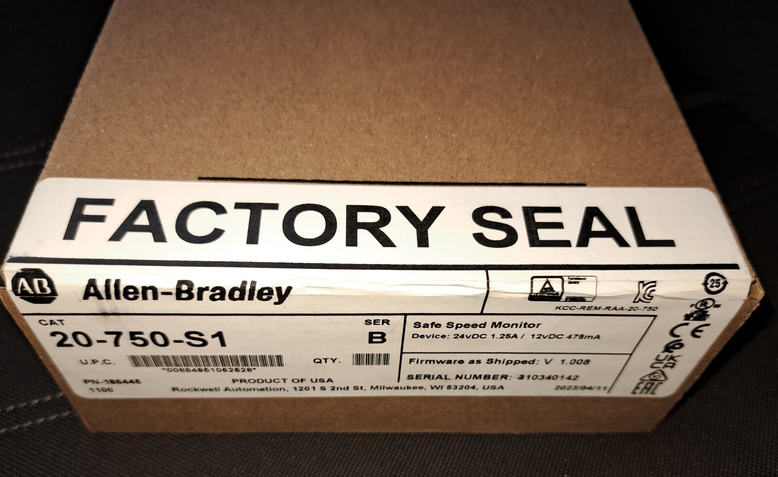 Allen-Bradley 20750S1 Safe Speed Monitor Module
