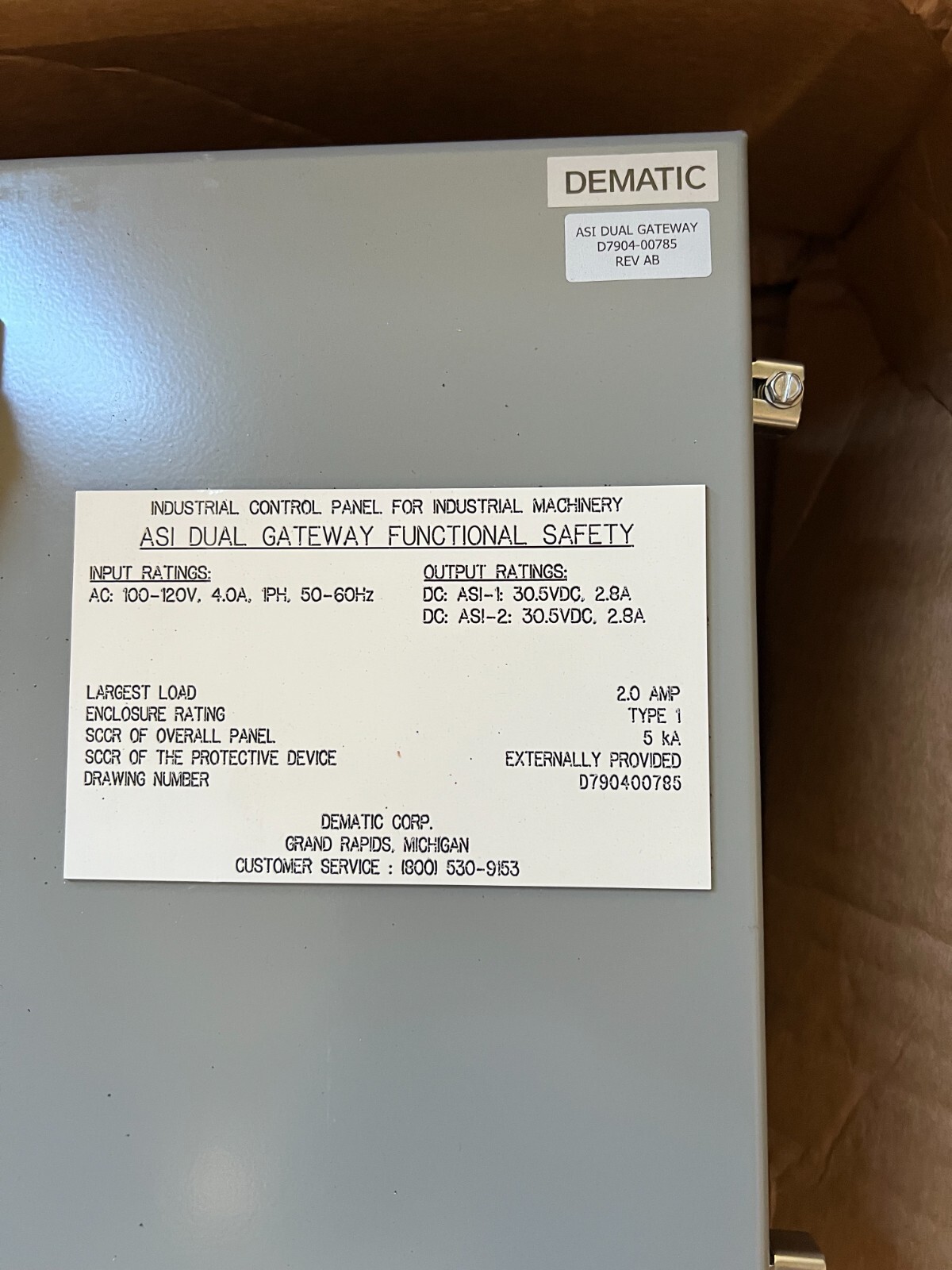 Dematic D7904-00785 ASI Dual Gateway Bihl Wiedemann BWU3544 AS-I, x2 PILS SLA3