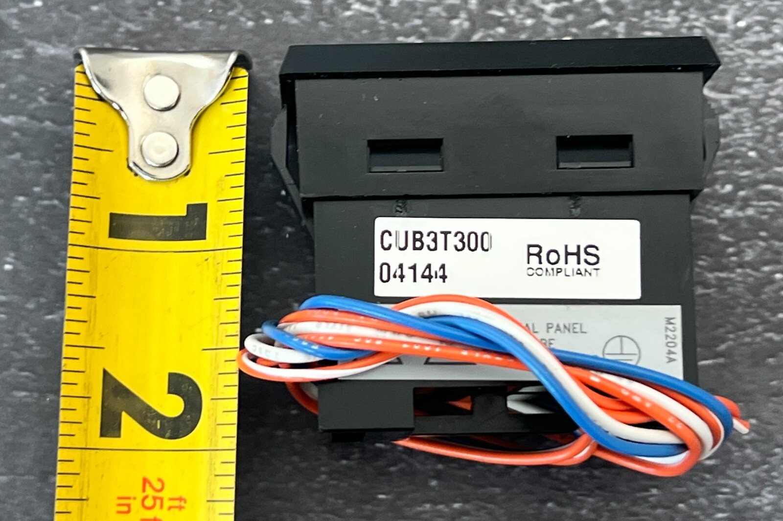 Red Lion CUB3T300 Mini Electronic Timer – 6-Digit LCD, Panel Mount, NOS