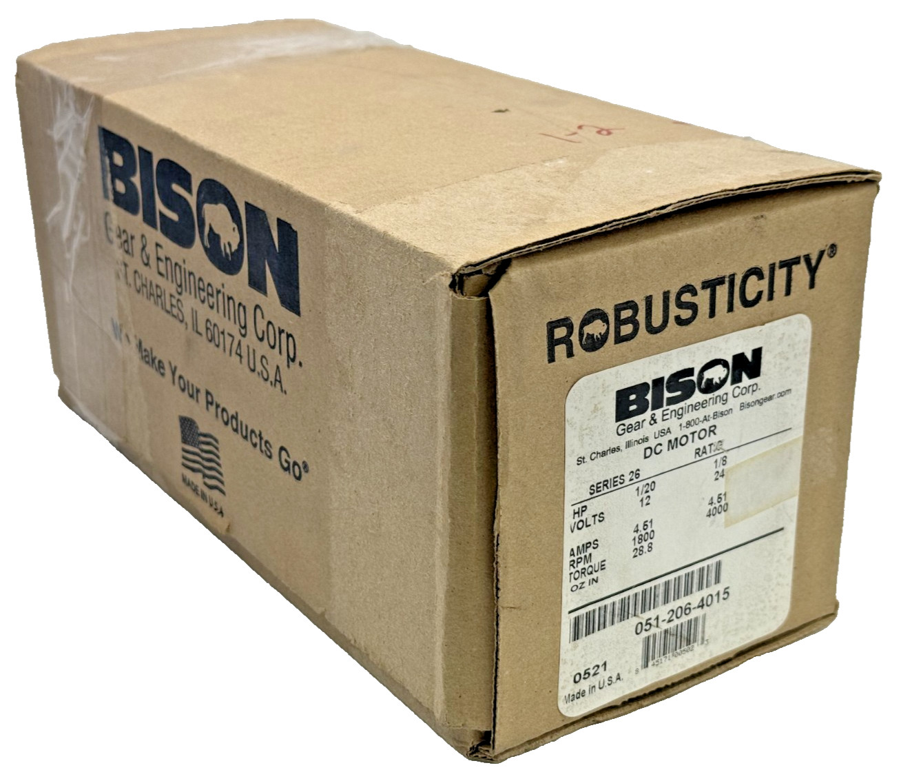 BISON Gear & Engineering Corp. 051-206-5015 DC Motor