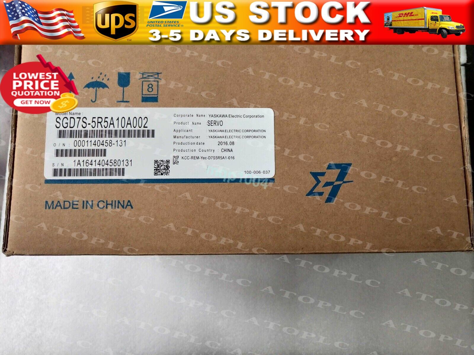 New Yaskawa SGD7S-5R5A10A002 AC Servo Drive SGD7S5R5A10A002 Expedited Shipping /