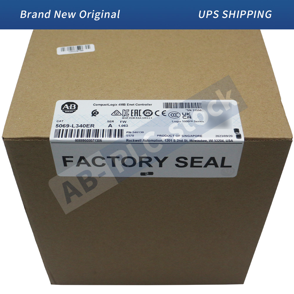 New Allen Bradley 5069-L340ER CompactLogix 4 MB User Memory Enet Controller