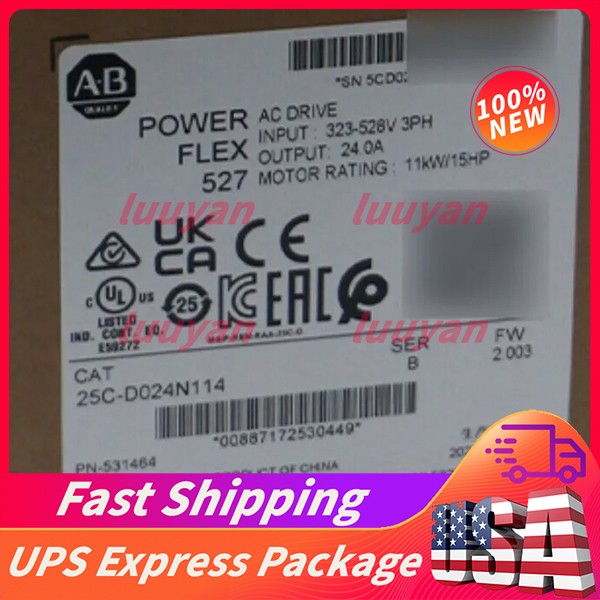 25C-D024N114 1PCS AB 25C-D024N114 SER B Warranty 12 months New sealed 1PC