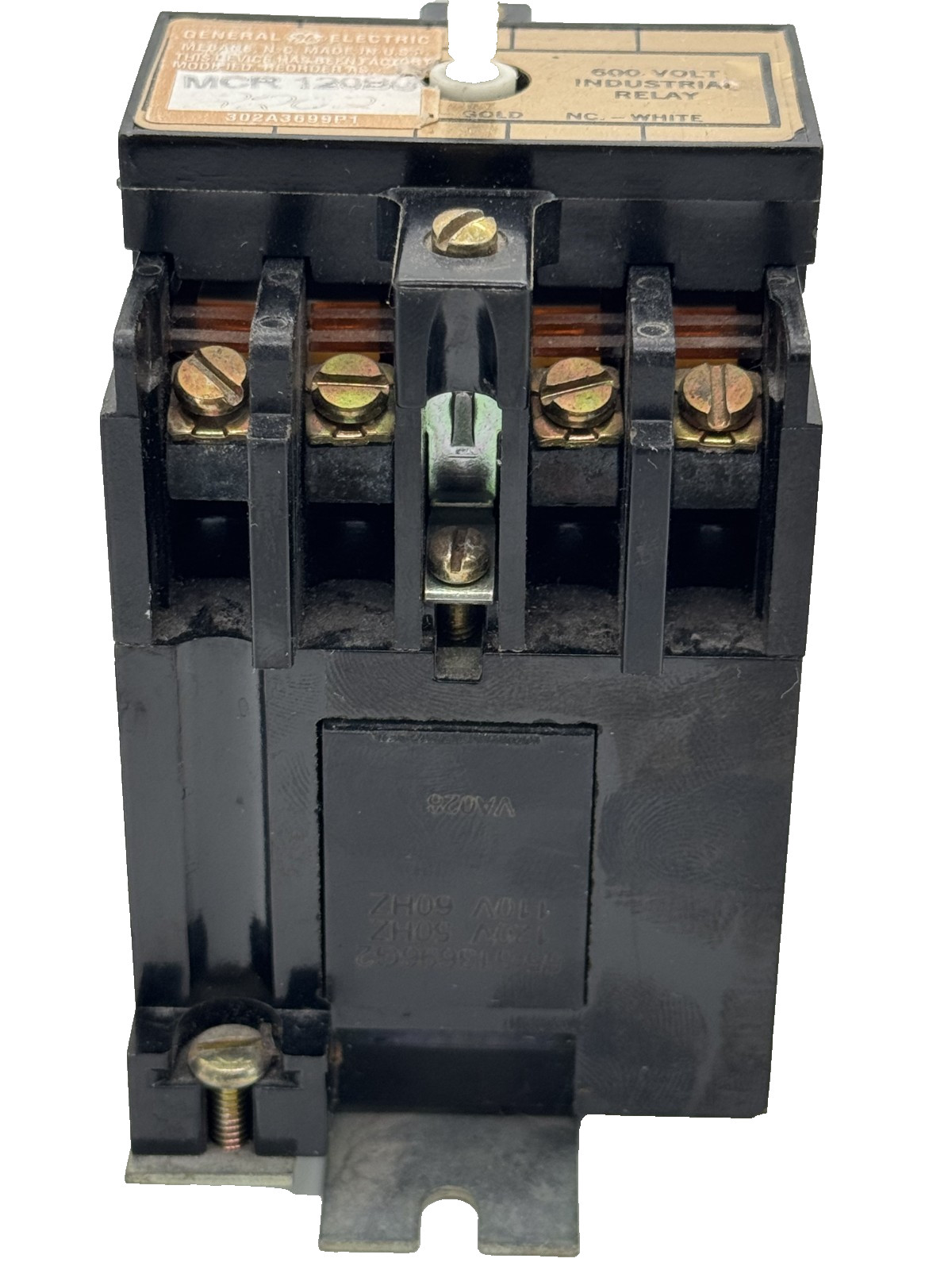 GE CR120B 021 INDUSTRIAL RELAY 600V 110V/120V COIL 55-513696G2 SER A CR120B021
