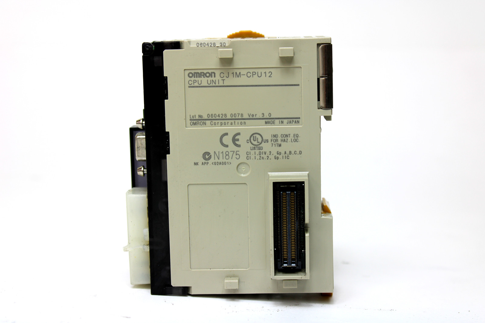 Omron CJ1M-CPU12 PLC Processor 10K Steps 320 I/O RS-232C CJ1M Series
