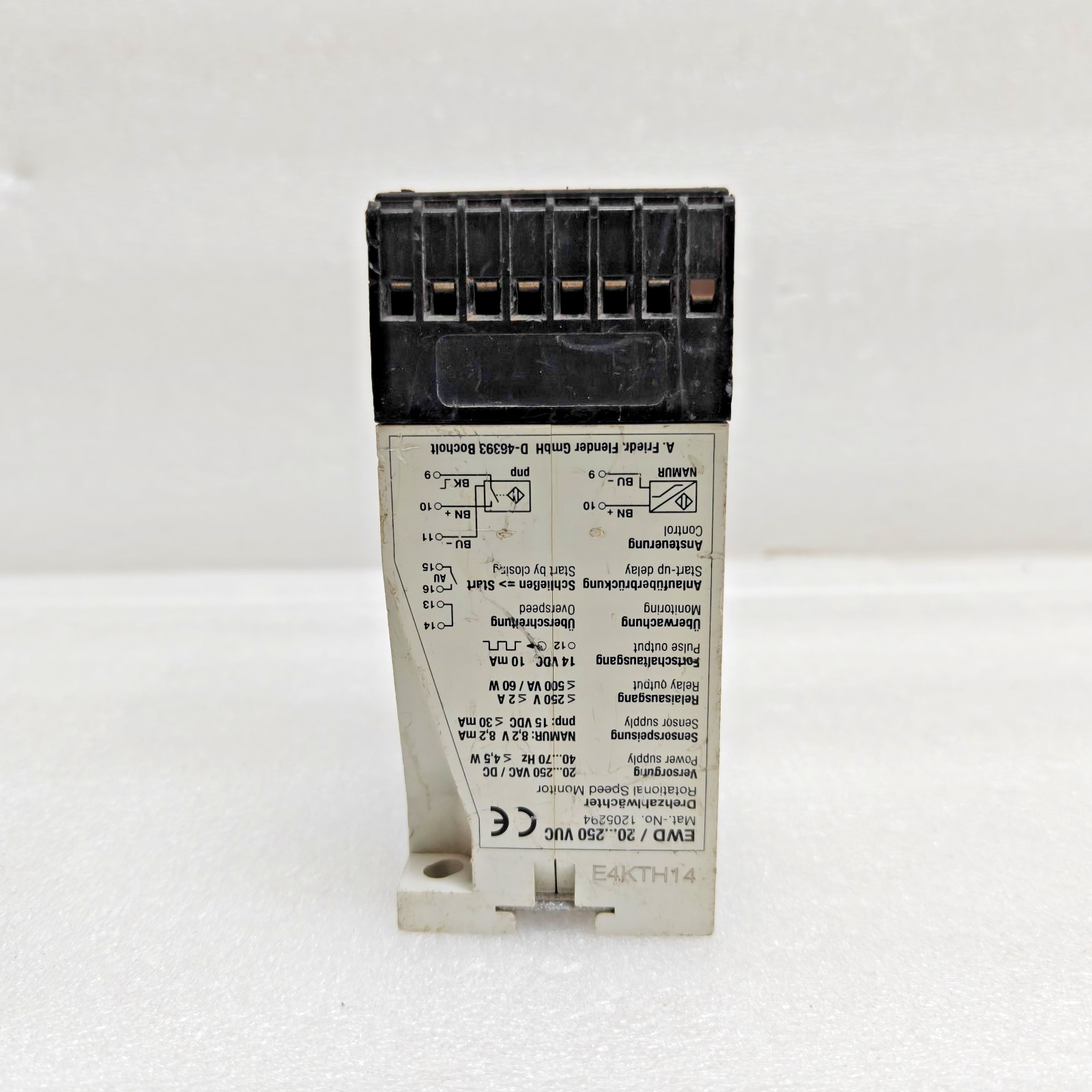 FLENDER EWD/20…250 VUC Rotational Speed Monitoring Device Mat No.1205294