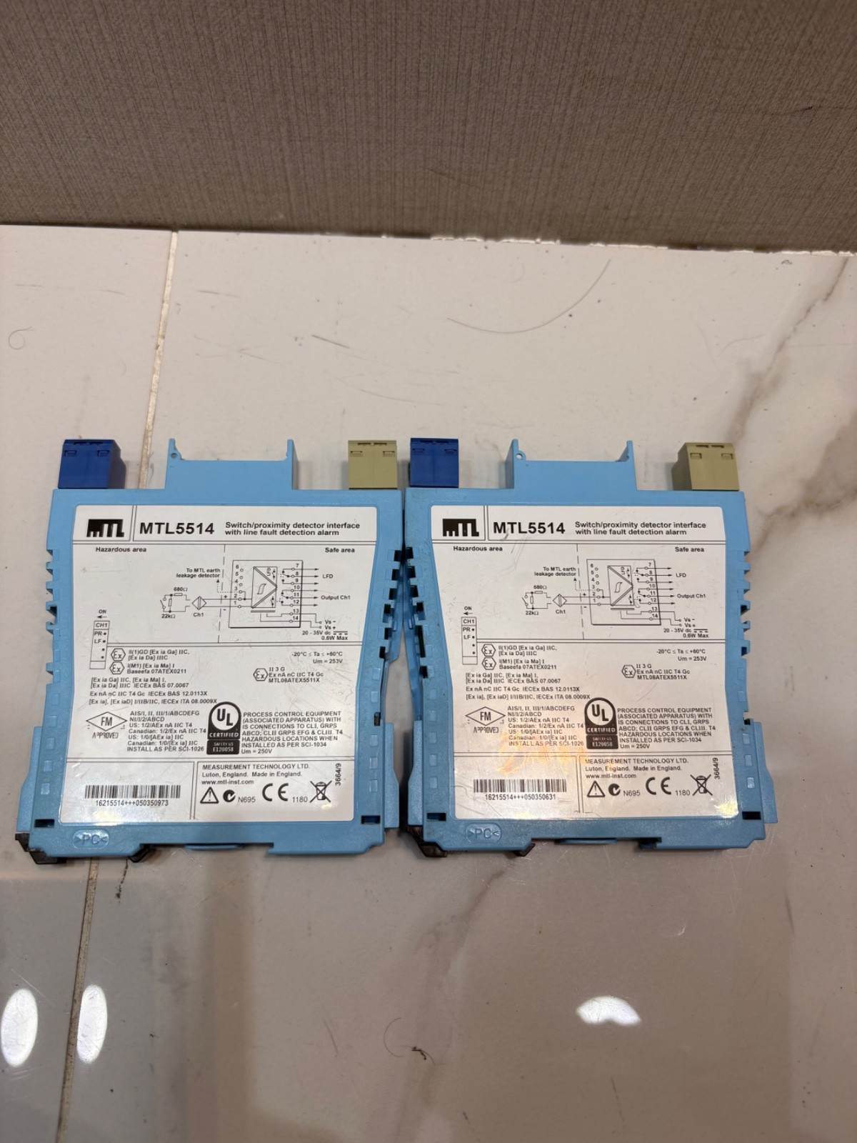 MTL MTL5514 SWITCH/PROXIMITY DETECTOR INTERFACE (Lot 2 pieces)
