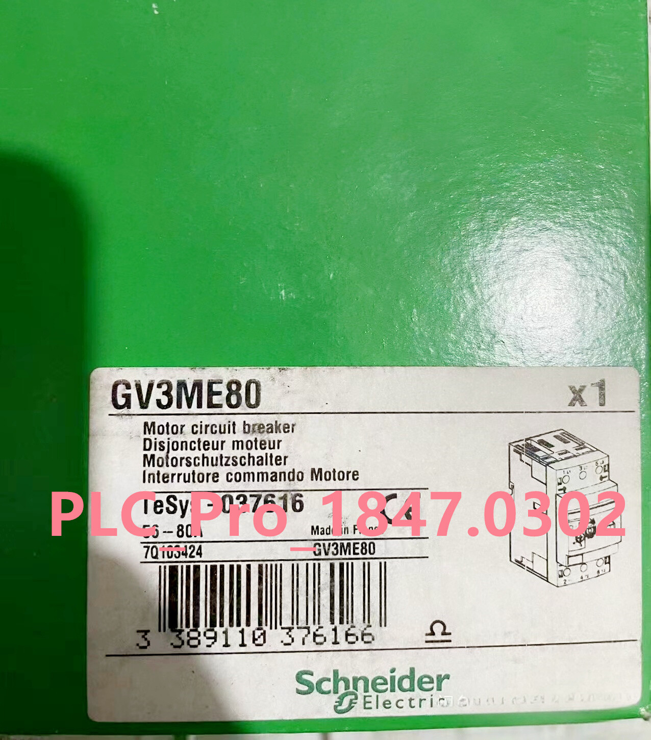 1PCS New Schneider GV3ME80 Motor Circuit Breaker GV3-ME80 Deliver quickly