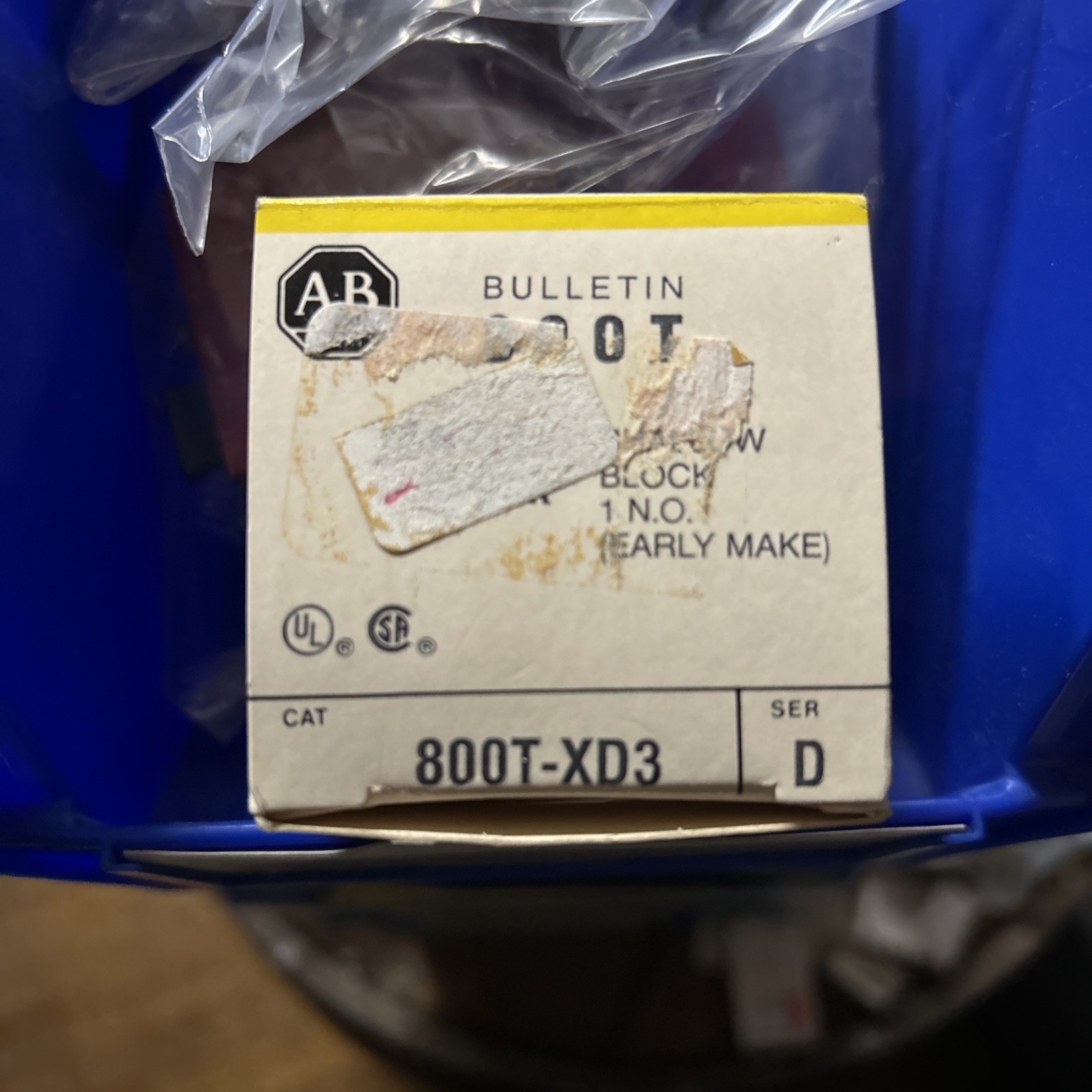 Allen Bradley 800T-XD3 Contact Block 800TXD3 Series D AB (Lot Of 2)