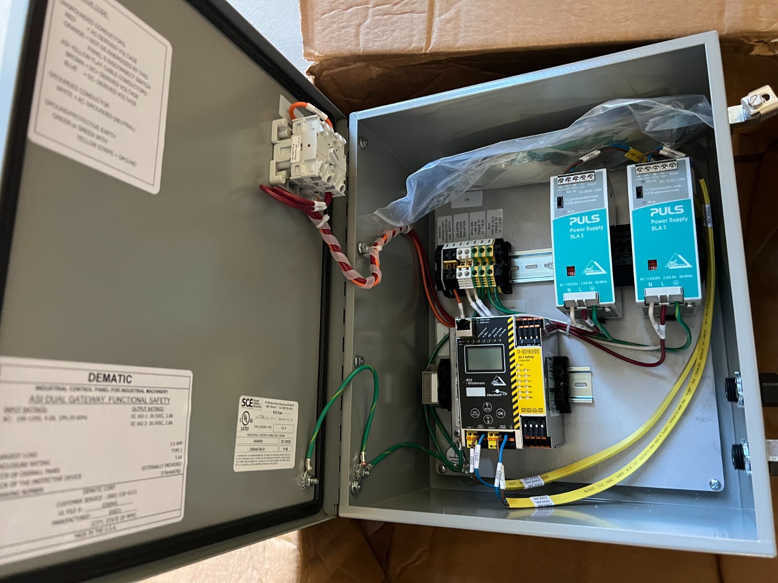 Dematic D7904-00785 ASI Dual Gateway Bihl Wiedemann BWU3544 AS-I, x2 PILS SLA3