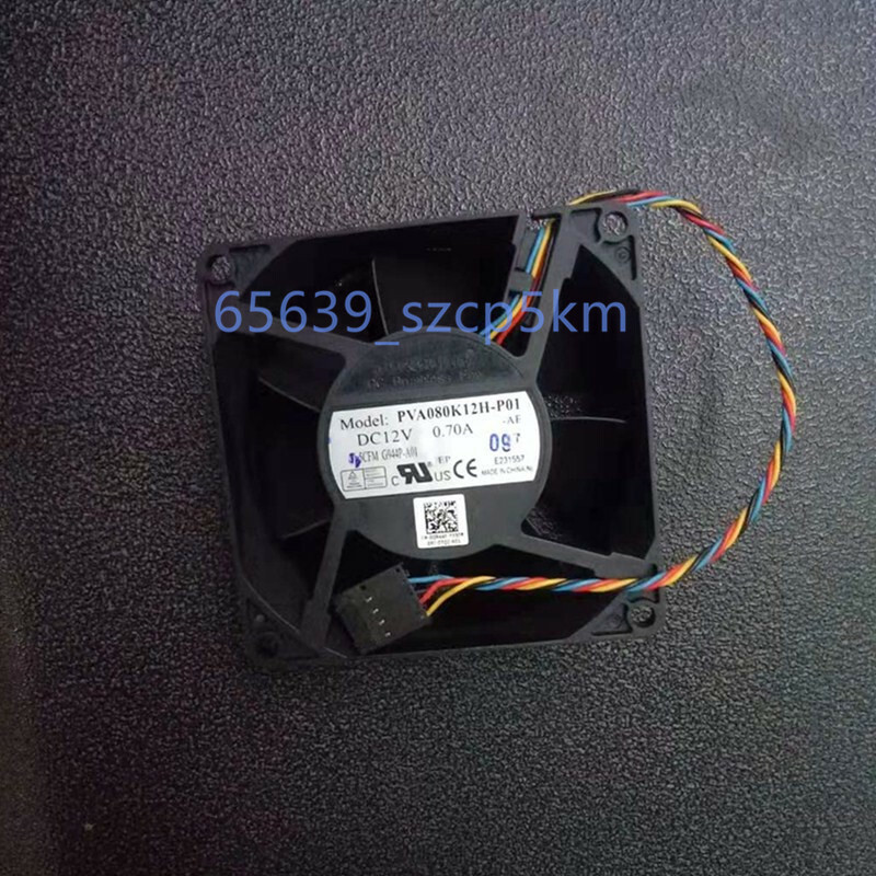 Foxconn PVA080K12H-P01 fan 12V 0.70A 8038 4-Wire 5-Pin for Dell CPU Cooling FAN#