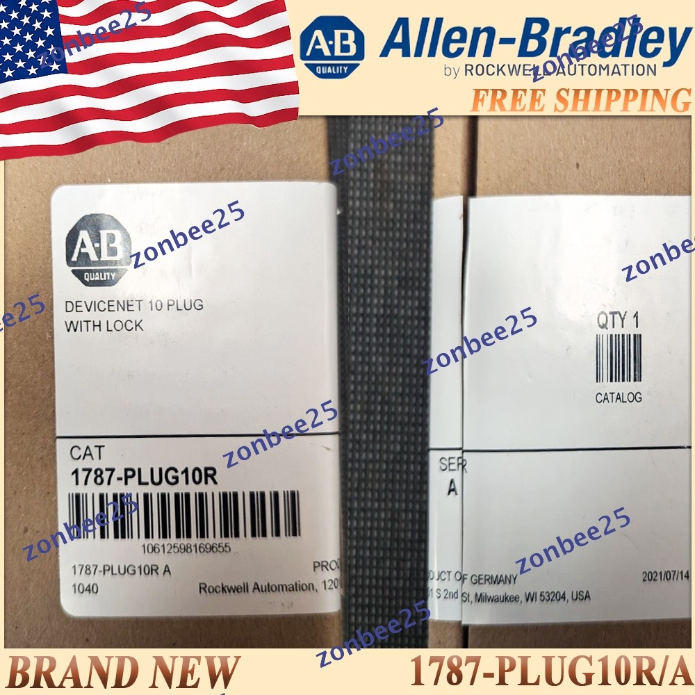 Factory Sealed AB 1787-PLUG10R/A DNet Open Style 10 Position Connector Free Ship