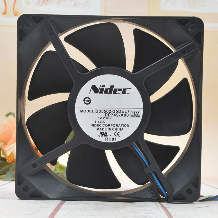 1pcs NIDEC B35502-35DE 12CM 12V 1.40A B35502-35DEL7 12038 pwm speed control fan