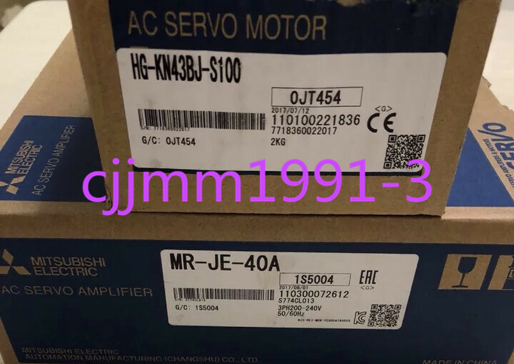 1PC NEW Mitsubishi HG-KN43BJ-S100 +MR-JE-40A